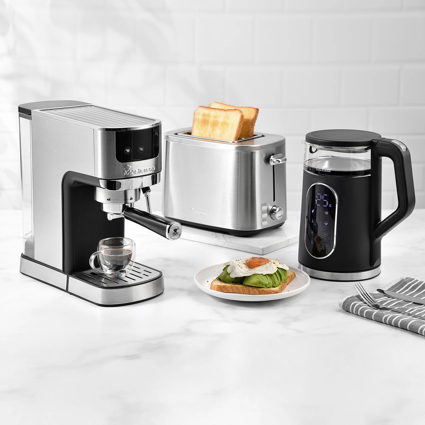 Tostadora 2 rebanadas Foodies 800W 7 niveles de tostado- MasterPRO